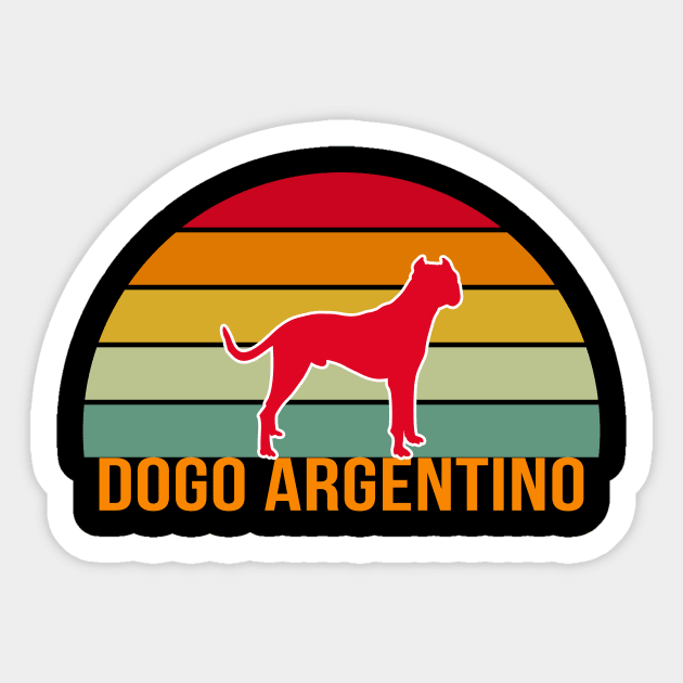 Dogo Argentino Vintage Silhouette Sticker by khoula252018